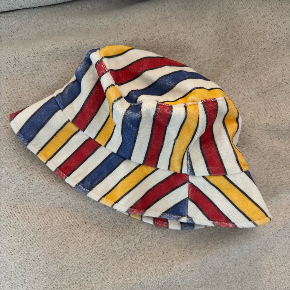 Lack Of Color Striped Bucket Hat - Red, Yellow, Blue